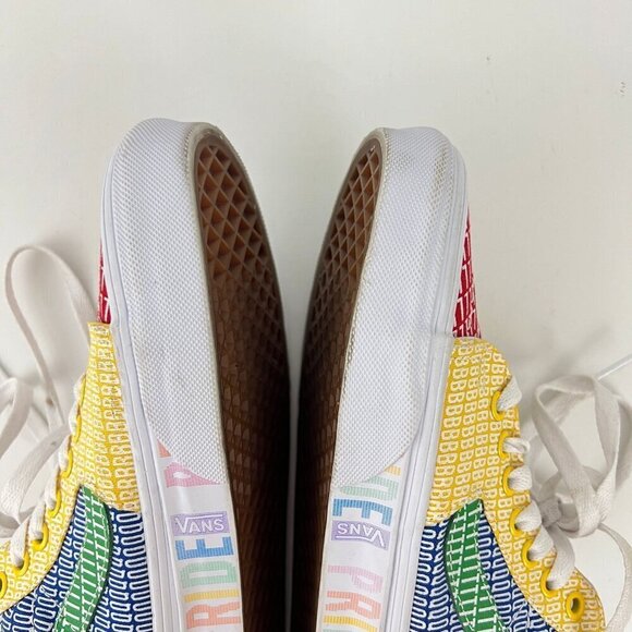 Vans High Top Pride Canvas Skateboard Sneakers Multi Color Womens  10 - Picture 12 of 16